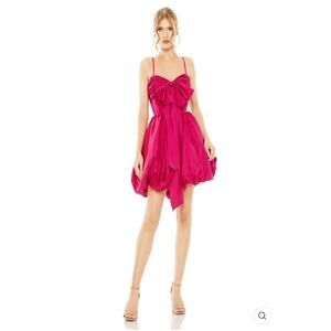 NWT‎ Mac Duggal 27040 Sweetheart Bubble Bow Mini Dress Petal Pink Size 4 Formal